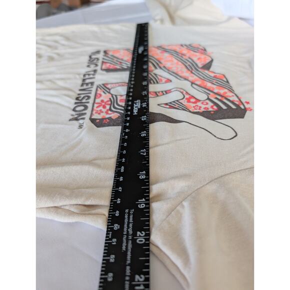 MTV Music Television Logo Sweatshirt Pullover Size Medium Floral 90's Inspired - Picture 4 of 4